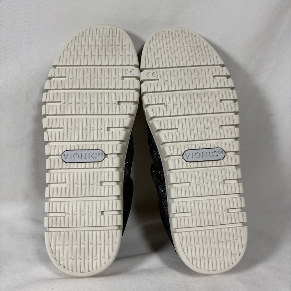 Vionic Women's Uptown Ballet Polluted Silver-Gray Sparkle Leather Flats Size 7 - Picture 11 of 11
